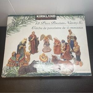 Kirkland Signature 13 piece Porcelain Nativity Set - Christmas  - Complete